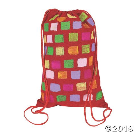 DIY Medium Colorful Canvas Drawstring Bags (Per Dozen) | GlowUniverse.com