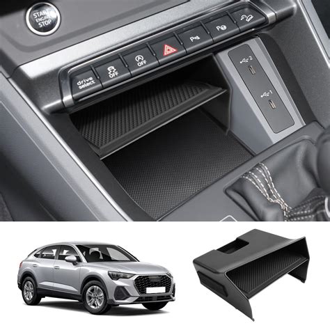 Amazon.com: LUWU for 2023 Audi Q3 F3 Center Console Organizer 2023 Audi ...