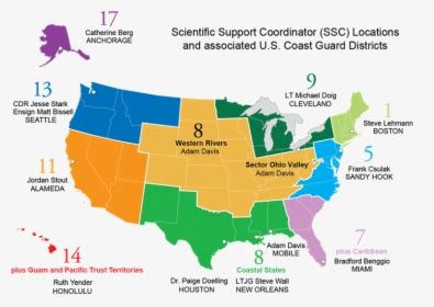 Us Coast Guard Map In Texas - Uscg District Map, HD Png Download - kindpng