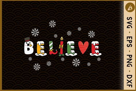 Christmas Believe Merry Christmas Graphic by Liltwas · Creative Fabrica