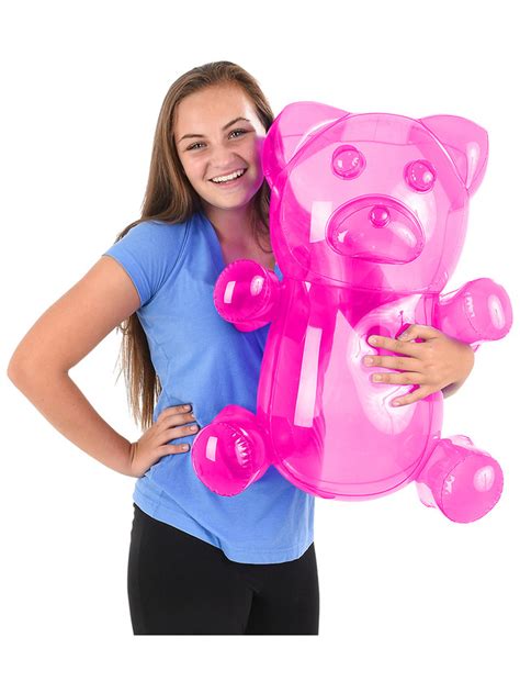 Pink Gummy Bear Animal Inflatable 24"