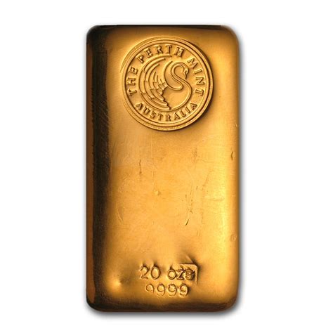 Buy 20 oz Gold Bar - Perth Mint (Poured, Loaf-Style) | APMEX