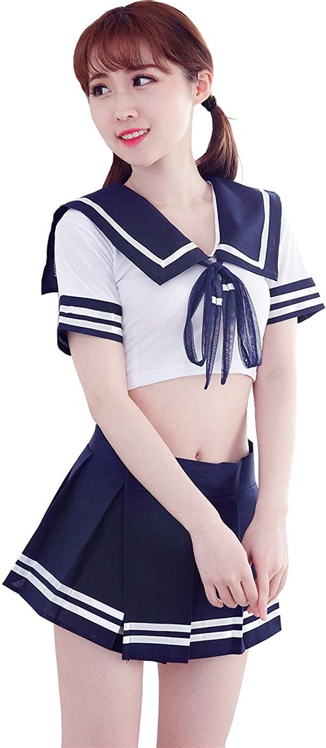 Aedericoe Schoolgirl Outfit Lingerie Japanese Student Uniform Cosplay Costume with Socks – TopToy