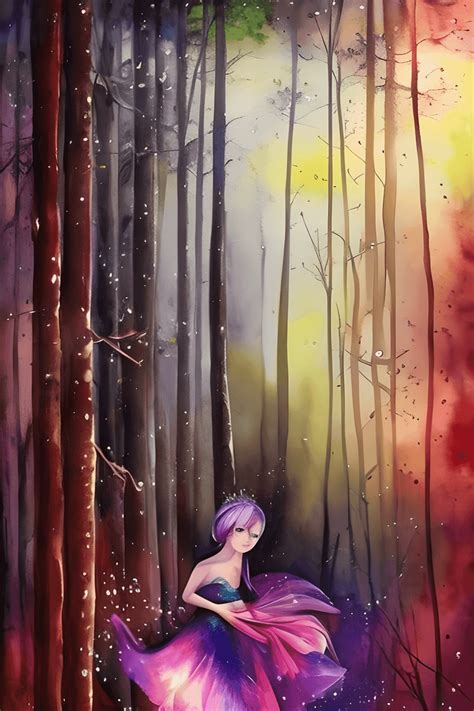 Forest Fairy Watercolor Painting · Creative Fabrica