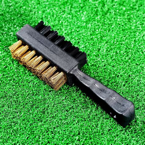 1Pc Black Double 2 Sided Nylon/ Brass Wires Golf Club Clip Groove Brush Cleaner Ball Shoes Kit ...