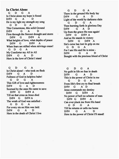 Worship Lead Sheets: In Christ Alone - Getty/Townsend