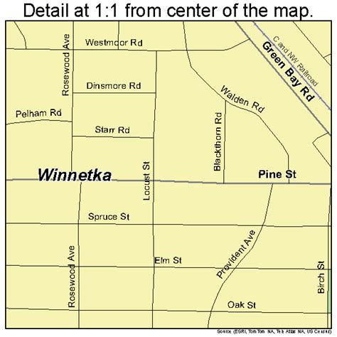 Winnetka Illinois Street Map 1782530