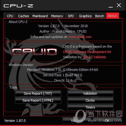 MSI GAMING CPU-Z(CPU-Z微星定制版) V1.87.0 官方版下载_当下软件园