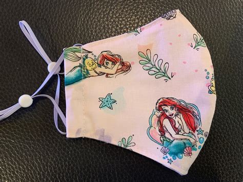 Disney Princess Ariel Face Mask | Etsy