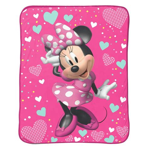 Disney Minnie Mouse Kids Pink Microfiber 46" x 60" Plush Throw, 1 Each - Walmart.com - Walmart.com