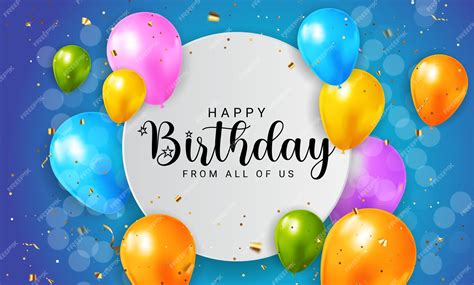 Premium Vector | Happy Birthday congratulations banner design with ...