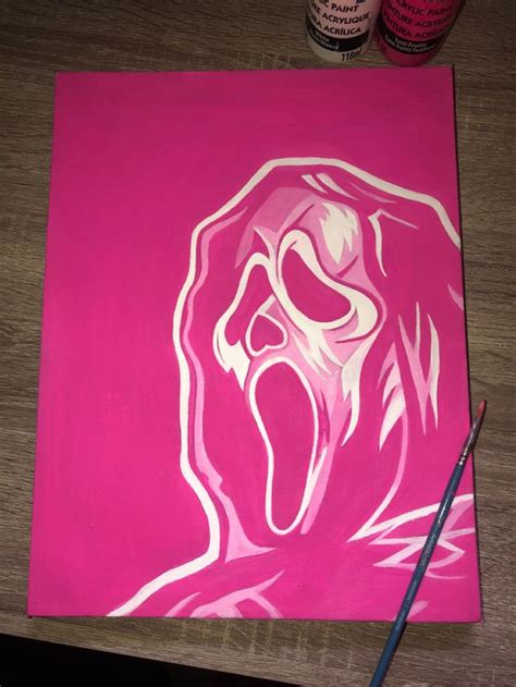 Pink Ghostface 👻🔪 in 2024 | Diy canvas art painting, Art inspiration ...