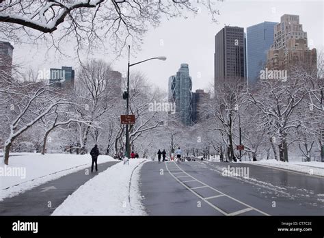 A snow covered Central park in New York, USA Stock Photo - Alamy