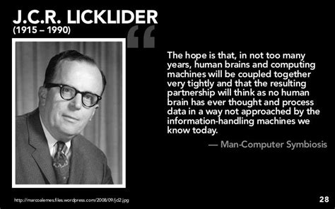 J.C.R. LICKLIDER “ (1915 – | Thought process, Thought provoking, Thoughts