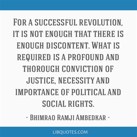 Bhimrao Ramji Ambedkar quote: For a successful revolution,...