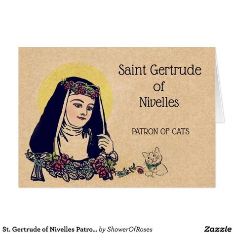 St. Gertrude of Nivelles Patron Saint of Cats Gift Idea - Click on the ...