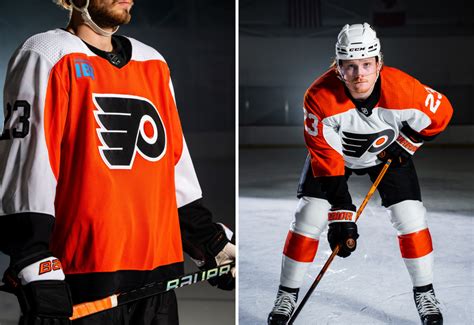 Flyers unveil new jerseys for 2023-24 season that feature classic burnt orange home uniform ...