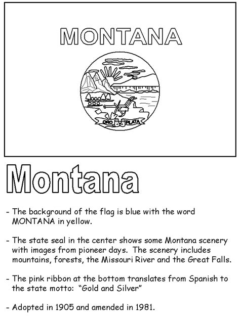 28 best ideas for coloring | Montana State Flag Coloring Page