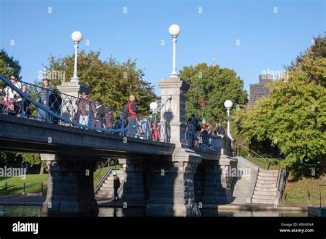 Boston public garden bridge hi-res stock photography and images - Alamy