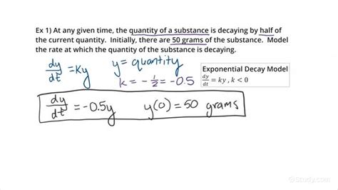 How to Model Exponential Decay Arising from the Statement "The rate of change of a quantity is ...