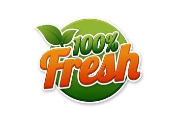 Premium Vector | 100 Fresh typography logo design fresh with leaf logo fresh food fresh icon