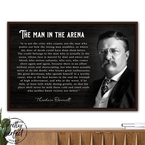 The Man In The Arena Print | Motivational Wall Art – Pretty Perfect Studio