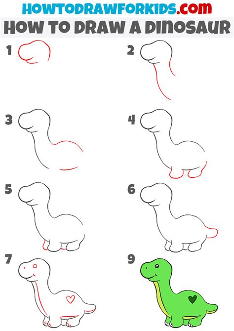 How To Draw A Dinosaur Step By Step Drawing Tutorial With Pictures | My XXX Hot Girl