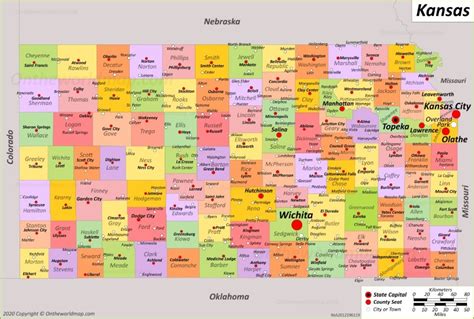 Kansas State Map | USA | Maps of Kansas (KS)
