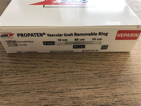 New GORE HT066080A Propaten Vascular Graft Removable Ring 80cm x 6mm (X) Disposables - General ...