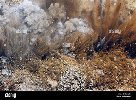 Blasting at Kansanshi open cast copper mine Kansanshi, Zambia Stock Photo - Alamy