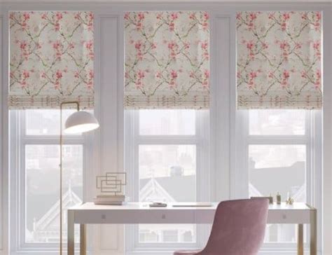 Jacquard Florentine Floral Roman Window Shades Multiple Colors & Sizes ...