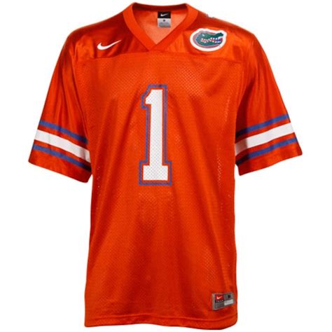 Mens Florida Gators #1 Nike Orange Replica Football Jersey