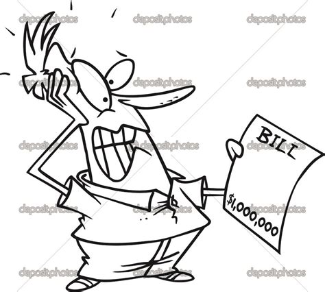 Cartoon Large Bill Stock Illustration by ©ronleishman #13949206