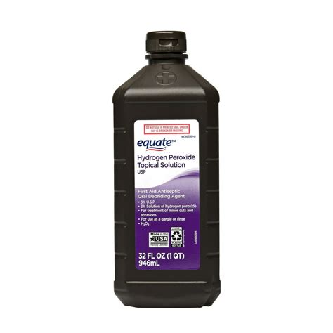 Equate 3% Hydrogen Peroxide 32oz - Walmart.com - Walmart.com