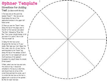 Blank Spinner Template & Arrows by Ann Skelton | TpT