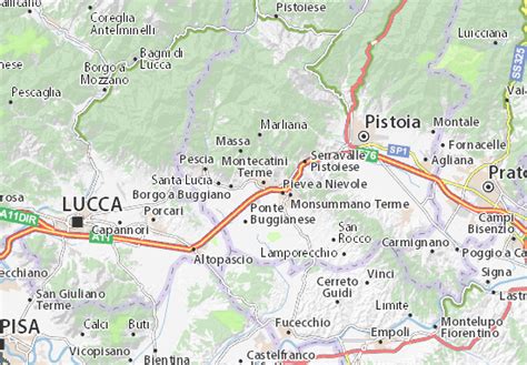 MICHELIN Montecatini Terme map - ViaMichelin