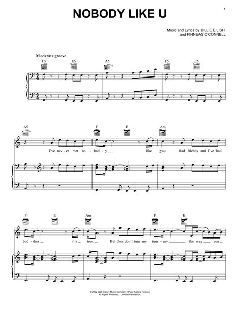 4*TOWN "Nobody Like U (from Turning Red)" Sheet Music | Download ...