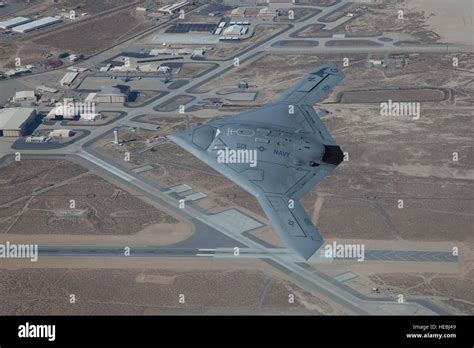 X-47B Flight 12, Edwards Air Force Base, California Oct. 29, 2011. USAF Photo by Chris A. Neill ...