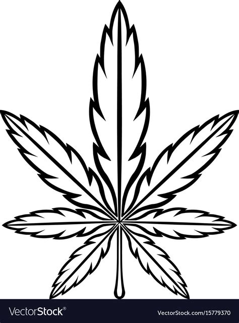 Marijuana pot weed leaf Royalty Free Vector Image