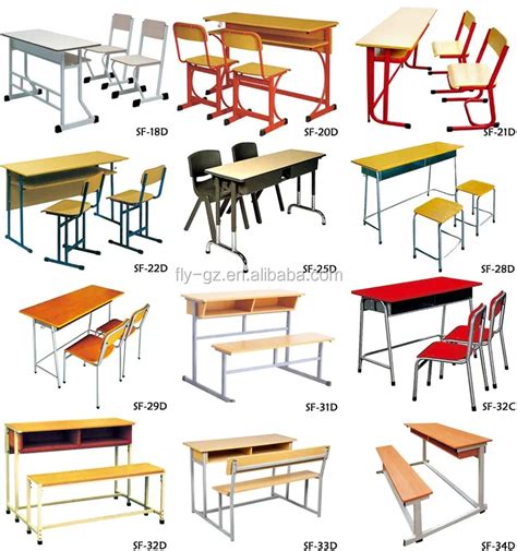 Latest Classroom Double Table Design School Bench Desk Table For Study - Buy School Bench Desk ...