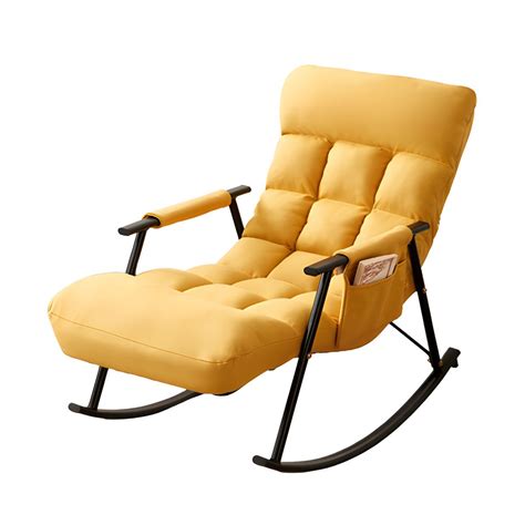 Home Modern Metal Base Rocking Chair Living Room Leisure Single Sofa ...