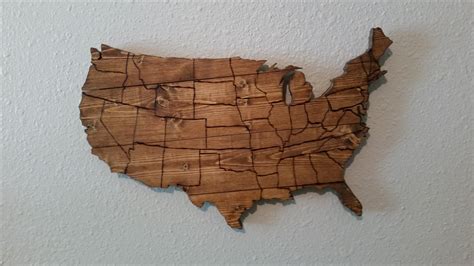 Custom Made Usa Map Wooden Wall Art by Compass Woodworking | CustomMade.com