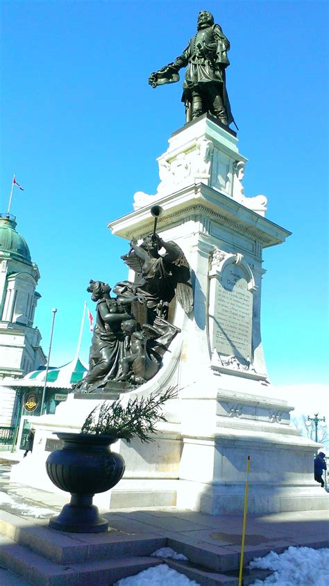 Samuel de Champlain, fondateur de la ville de Québec en 1608 Monument datant de… | Quebec city ...