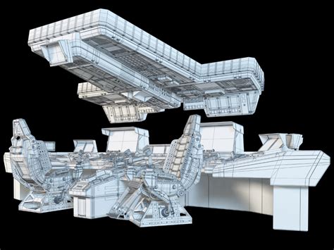 spaceship bridge interior | 3D model | 3d model, Spaceship, Model