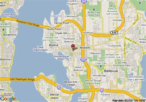 Map of The Westin Bellevue, Bellevue