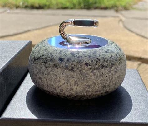 * Miniature Curling Stones - Ailsa Craig Granite * - Many Thanks