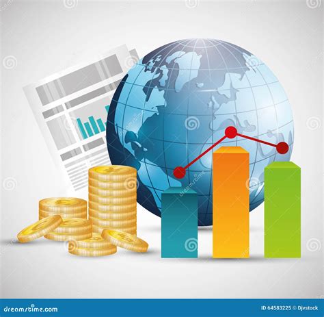 Money and global economy stock vector. Illustration of global - 64583225