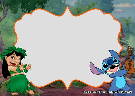 FREE Lilo and Stitch Invitation Templates for Summer Party