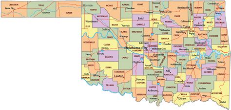 Oklahoma Political Map