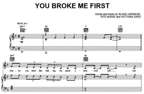 Tate McRae-You Broke Me First Free Sheet Music PDF for Piano | The Piano Notes